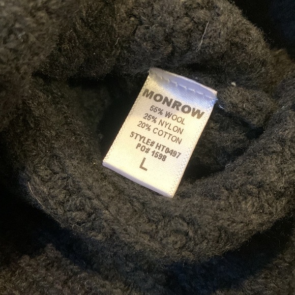 Monrow Slash Cold Shoulder Knit Sweater • Sz L - Picture 9 of 16